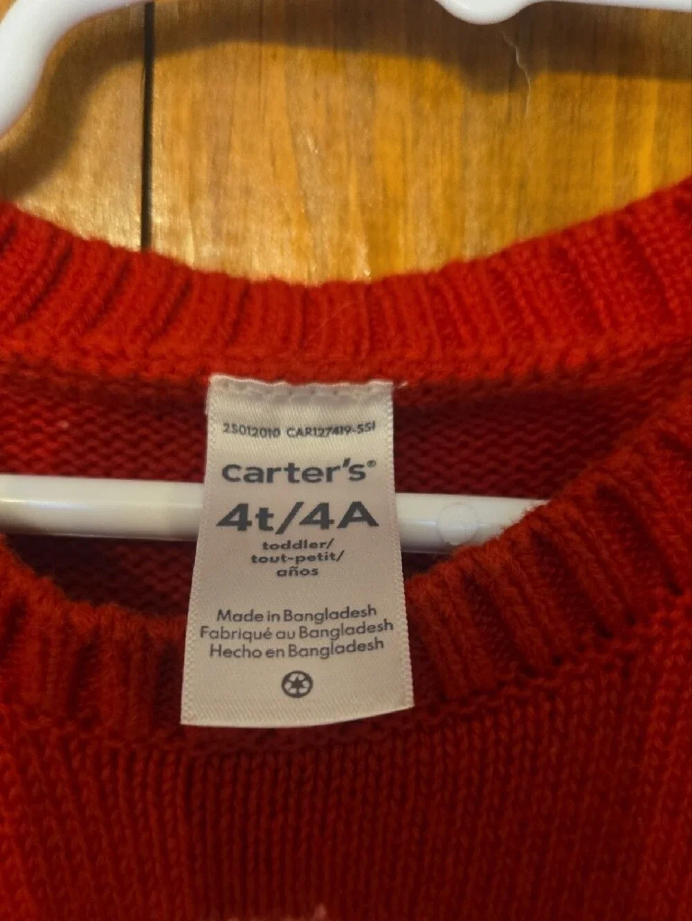Carter's Red Sweater with Pink Heart and Arrow